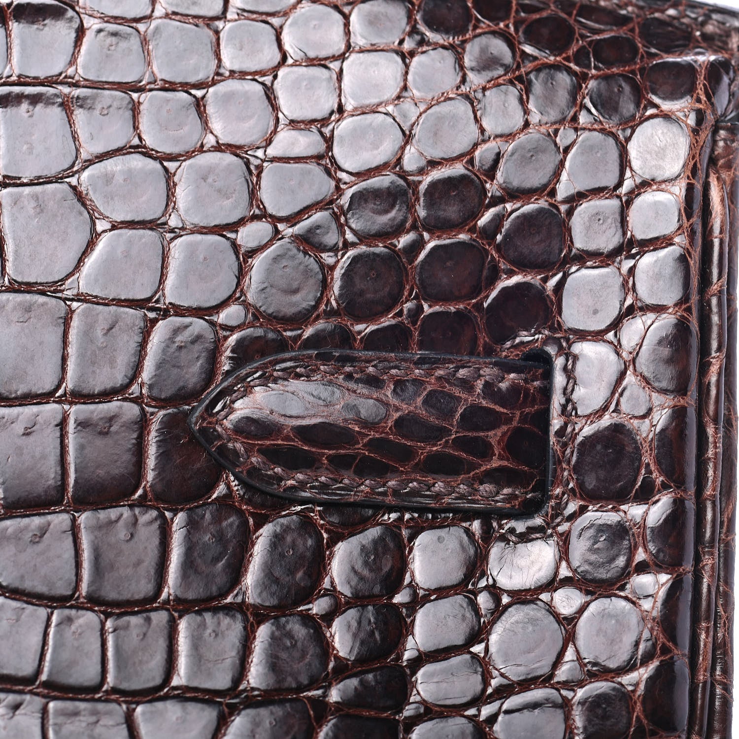 Hermes Shiny Porosus Crocodile Birkin 35 Cocoan 9 of 31