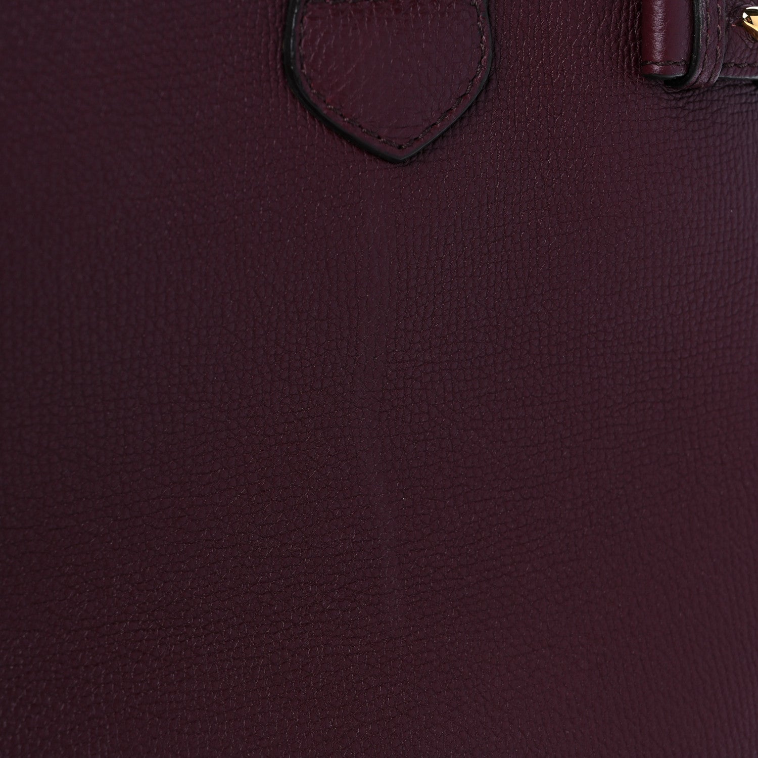 Burberry Grainy Calfskin House Check Medium Banner Tote Mahogany Red 12 of 12