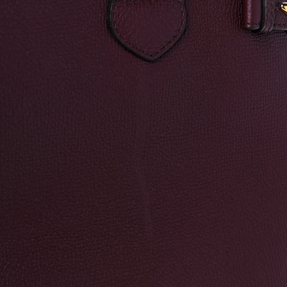 Burberry Grainy Calfskin House Check Medium Banner Tote Mahogany Red 12 of 12