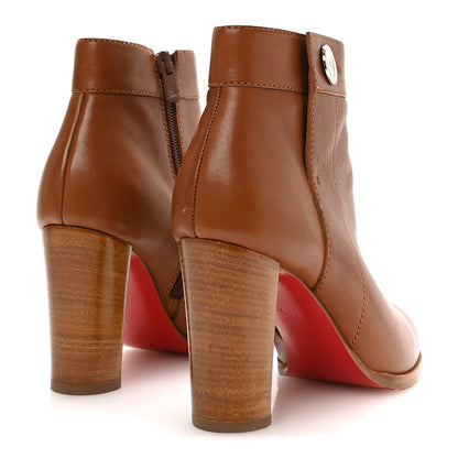 Christian Louboutin Calfskin Janis Alta 120 Booties 38.5 Cuoio 5 of 8