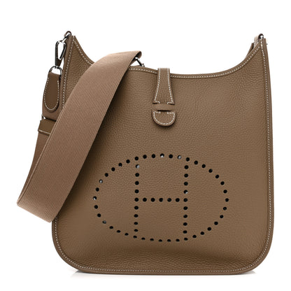 Hermes Taurillon Clemence Evelyne III PM Etoupe 1 of 11