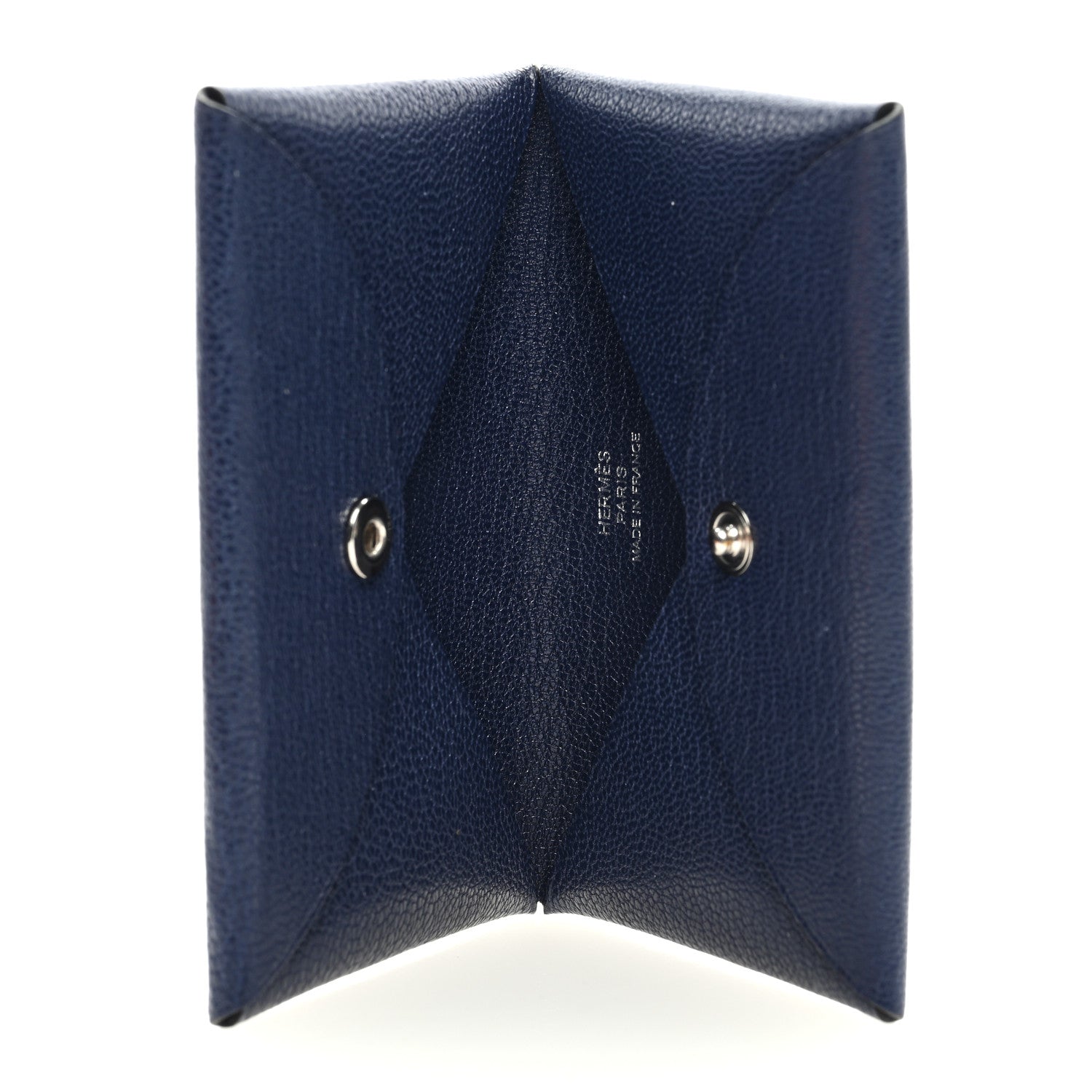 Hermes Chevre Mysore Calvi Card Case Bleu Saphir 5 of 6