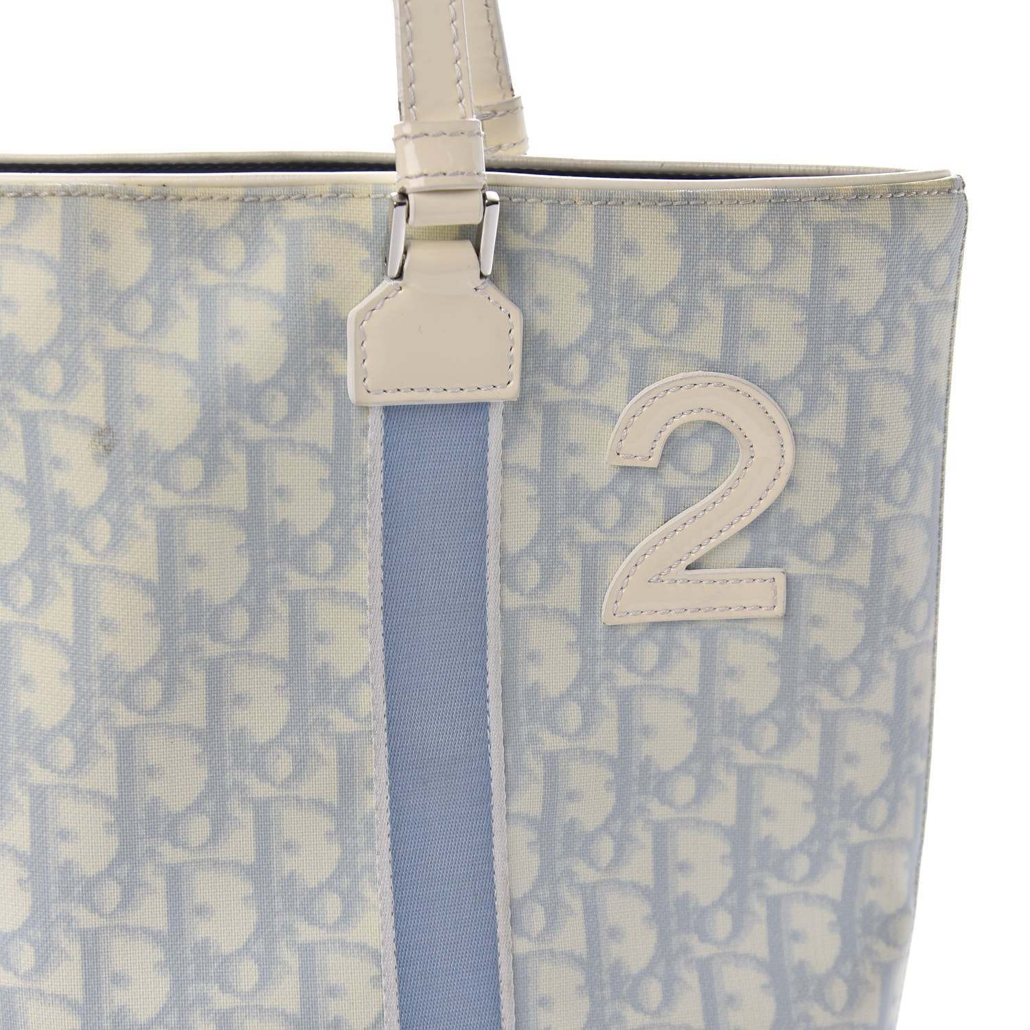 Christian Dior Monogram Trotter No 2 Shopping Tote Blue 10 of 12