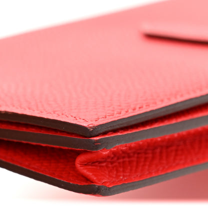 Hermes Epsom Bearn Gusset Wallet Rouge De Couer 10 of 10