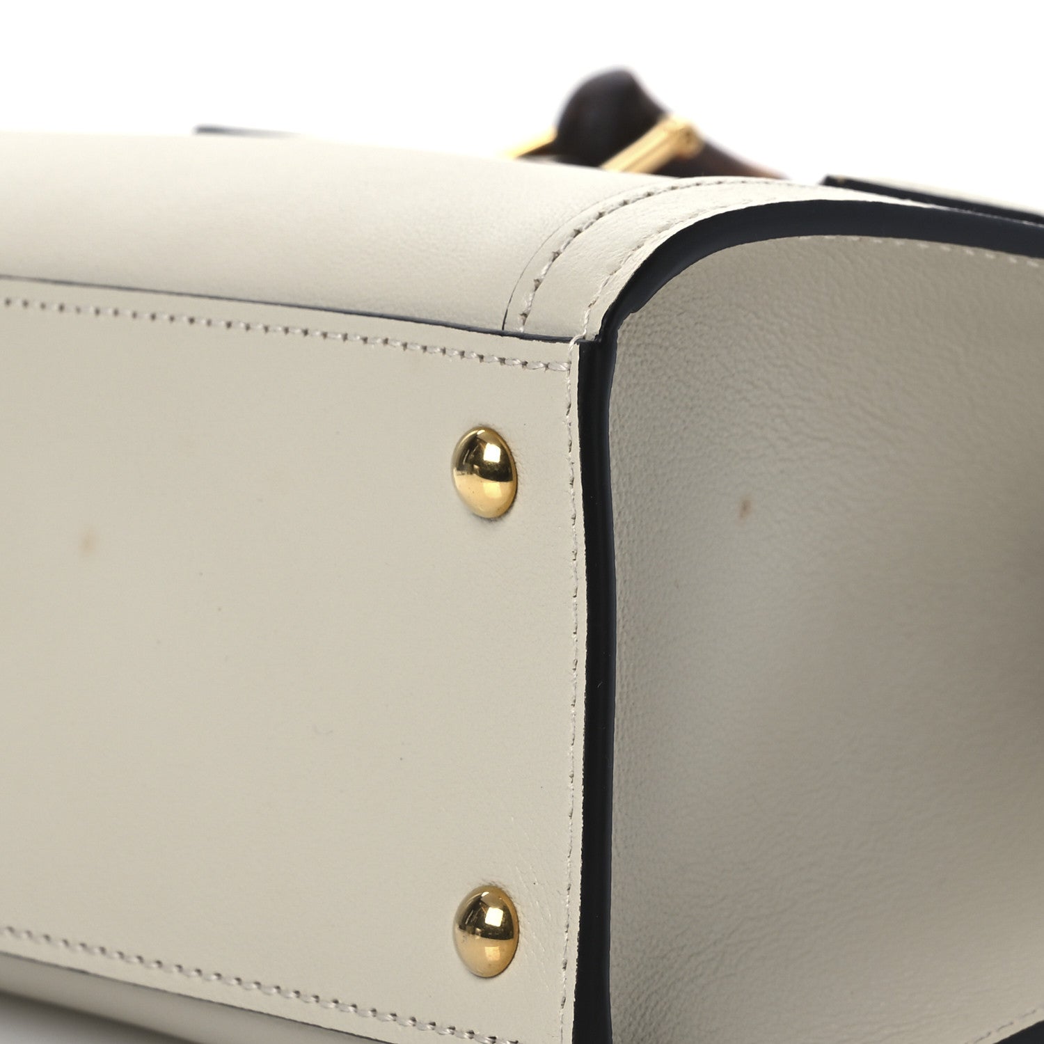 Gucci Wonka Grain Calfskin Mini Diana Tote Bag Mystic White Orange Fluo 10 of 13