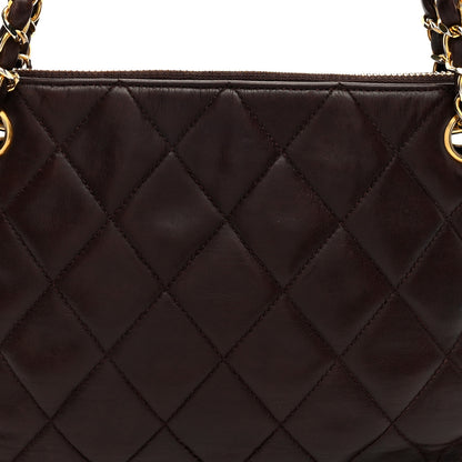Chanel Lambskin Quilted Shoulder Bag Brown 8 of 10