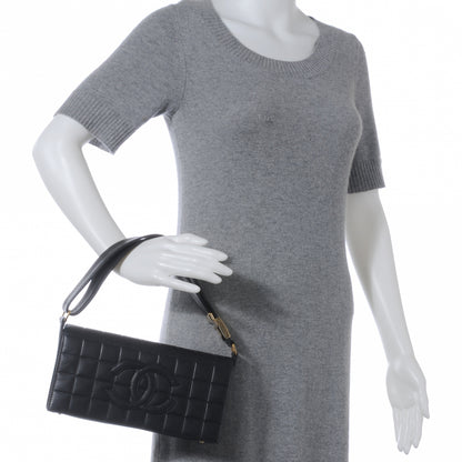 Chanel Lambskin Chocolate Bar Quilted CC Flap Black 2 of 7