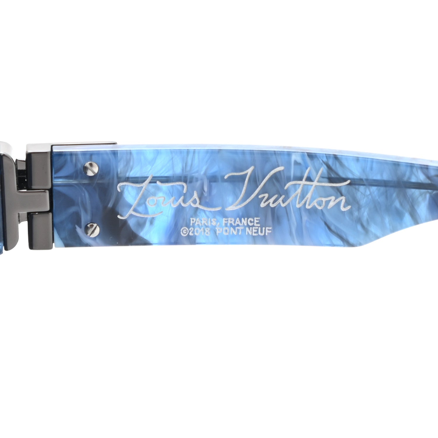 Louis Vuitton Acetate 1.1 Millionaires Z1359W Sunglasses Blue Marble 5 of 8