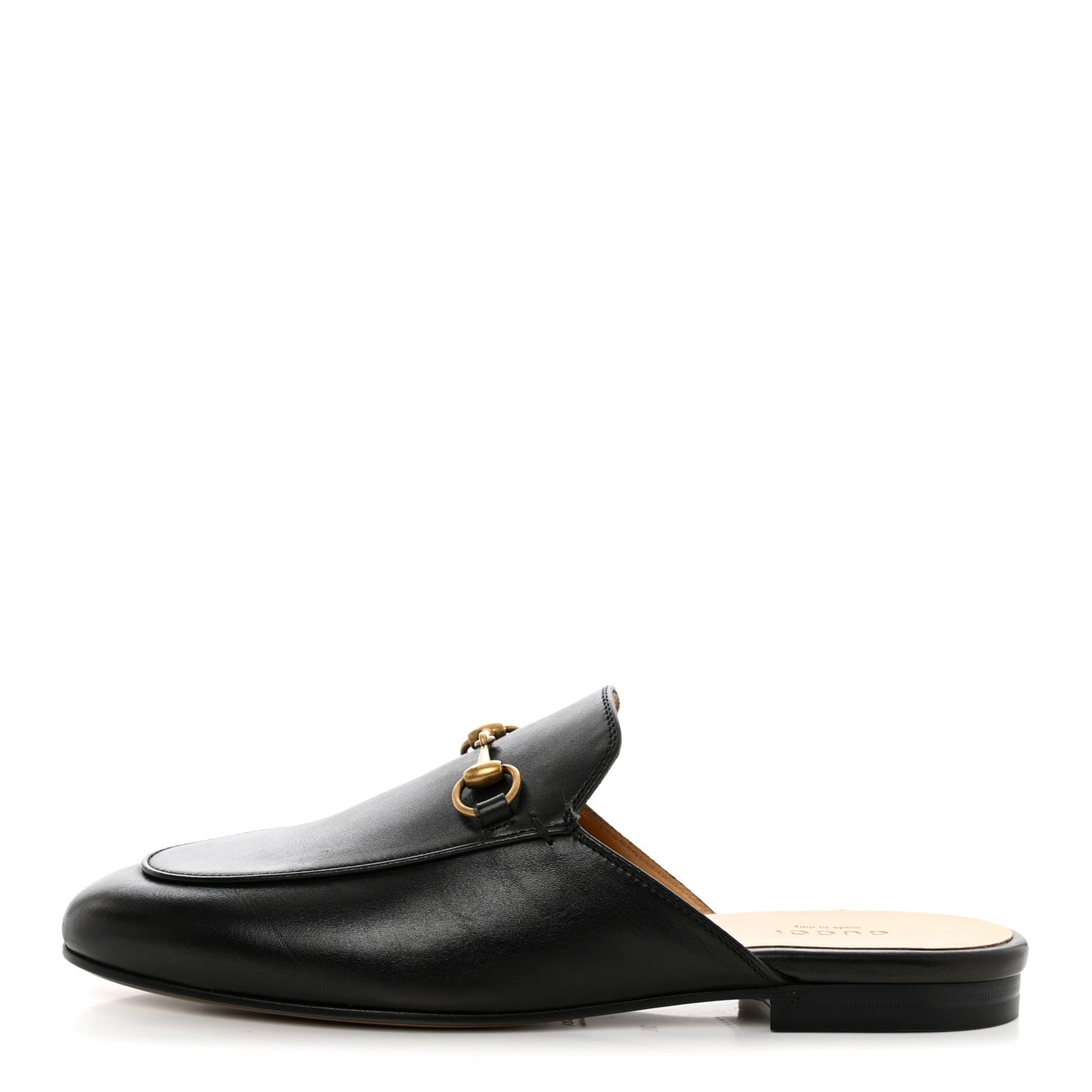 Calfskin Womens Princetown Slippers 38 Black