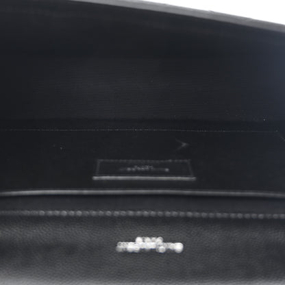 Saint Laurent Grain De Poudre Textured Mixed Matelasse Triquilt Medium Monogram Satchel Black 5 of 10