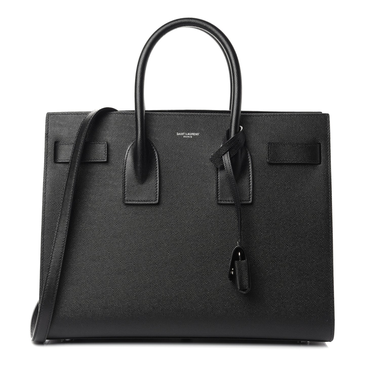 Grained Calfskin Small Sac De Jour Black