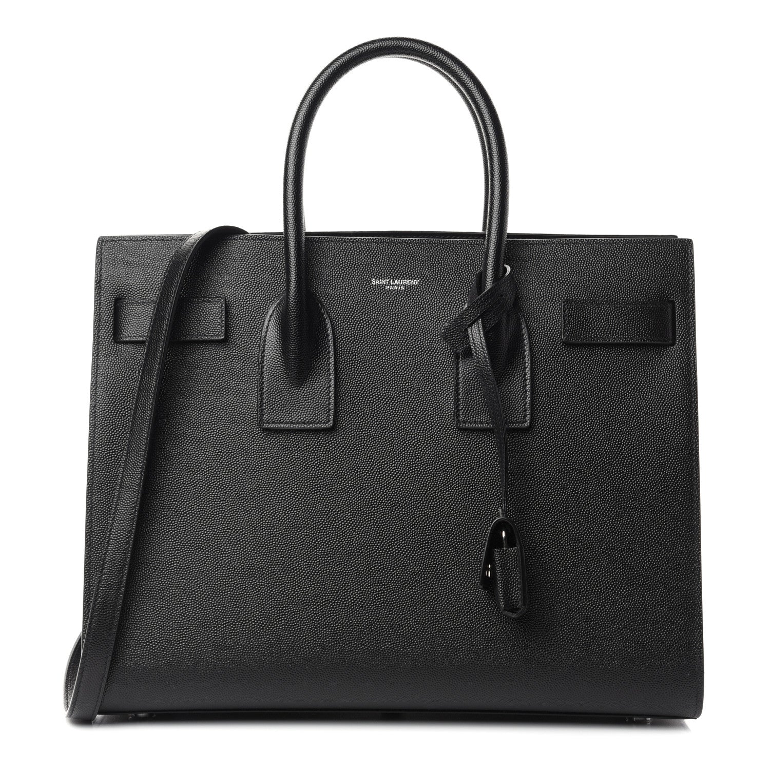 Saint Laurent Grained Calfskin Small Sac De Jour Black 1 of 10