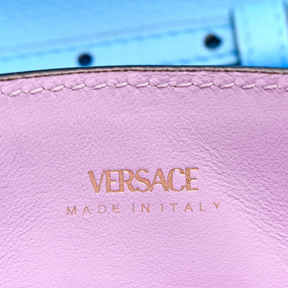 Versace Calfskin La Medusa Chain Crossbody Phone Pouch DV Blue 6 of 10