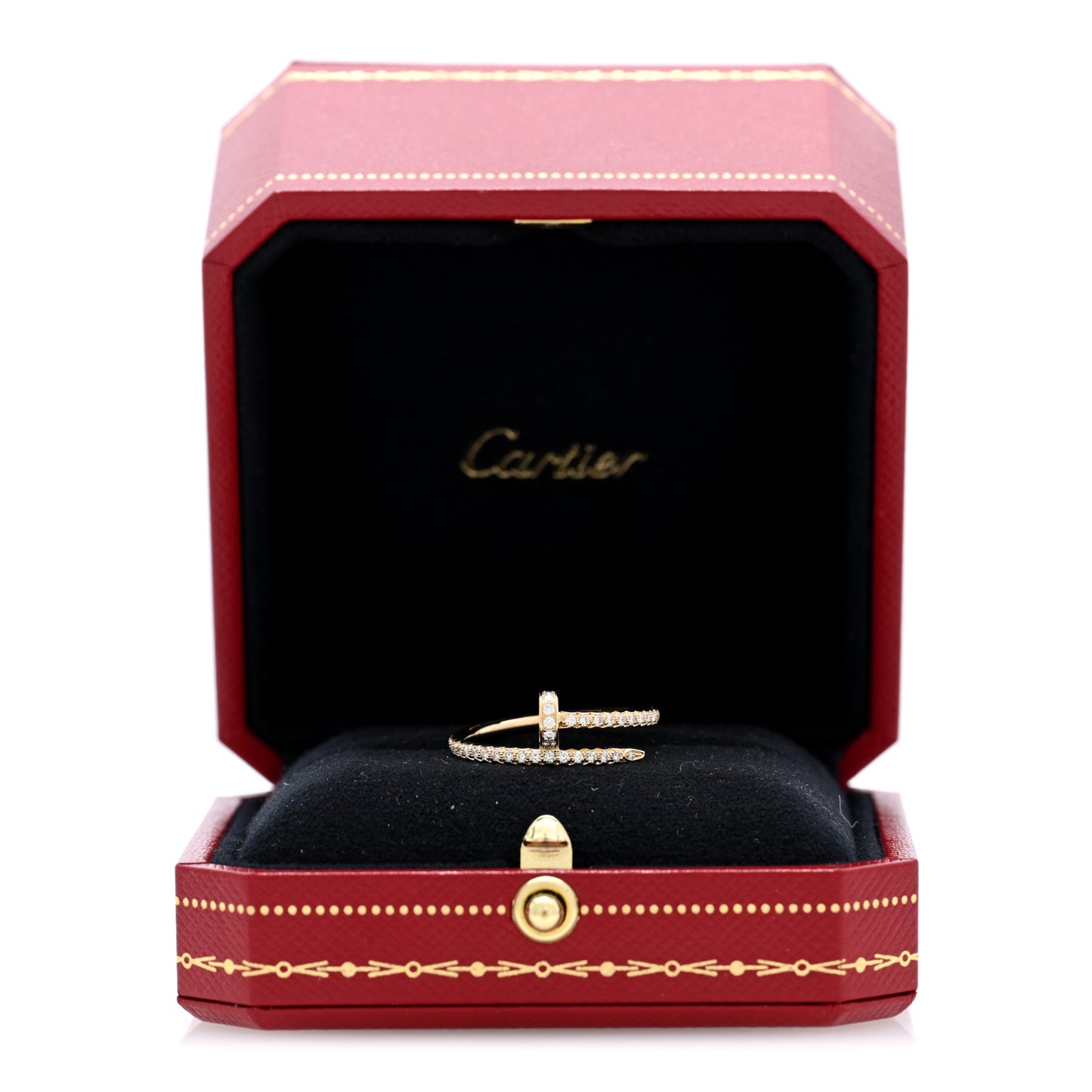 18K Yellow Gold Diamond Juste Un Clou Paved Ring 56 7.5