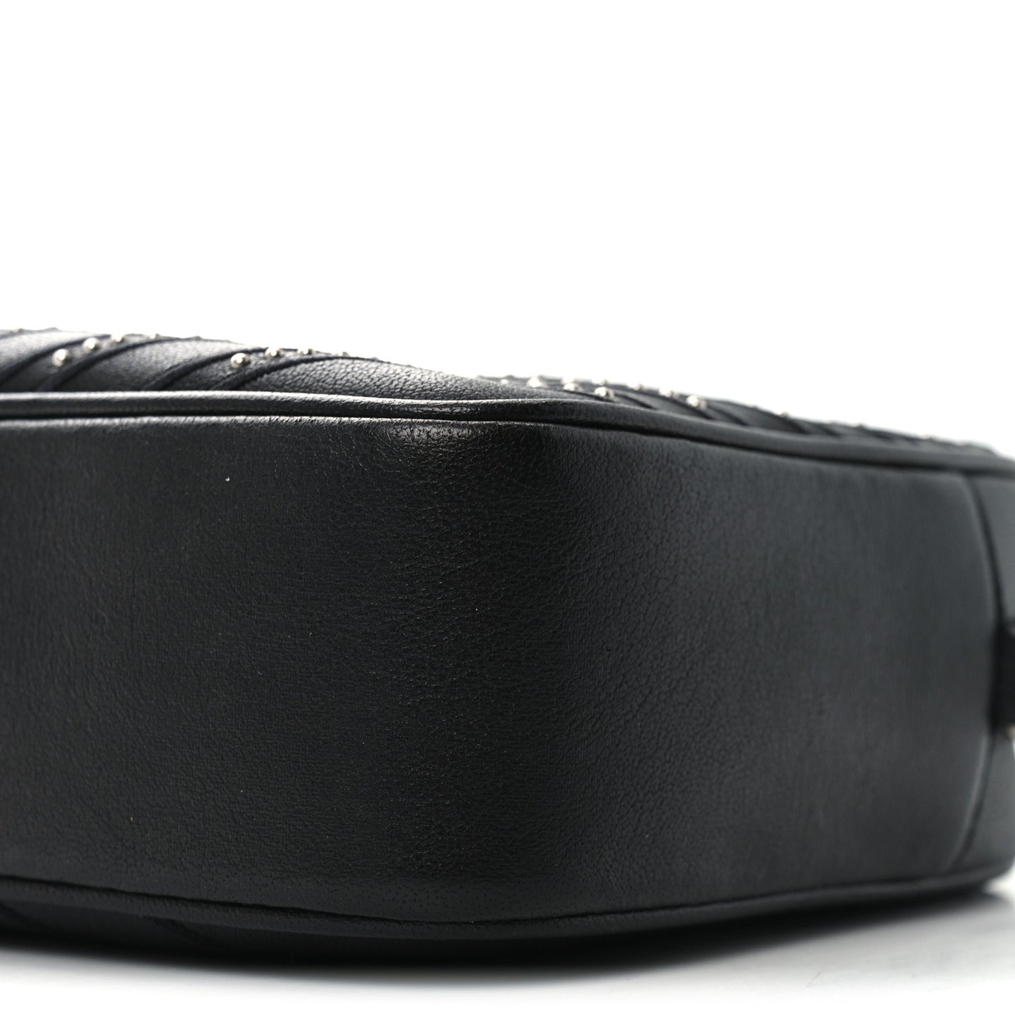 Calfskin Studded Matelasse Monogram Lou Camera Bag Black