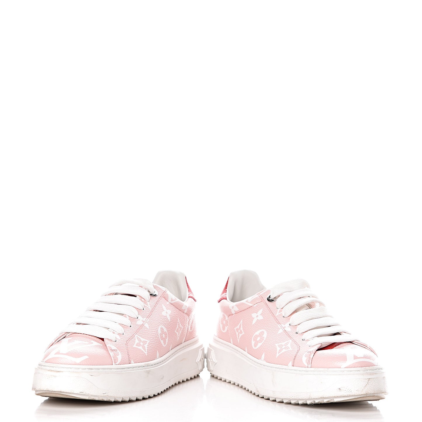 Monogram Giant Time Out Sneakers 37 Rose Rouge