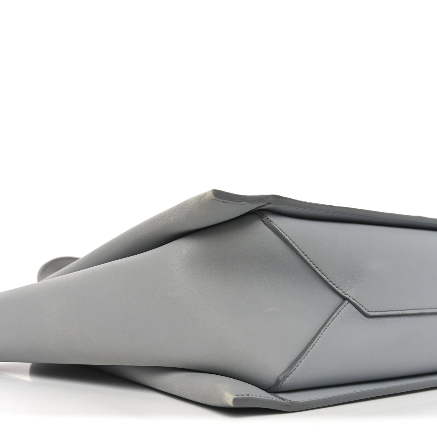 Smooth Calfskin Medium Tri-Fold Bag Pearl Grey