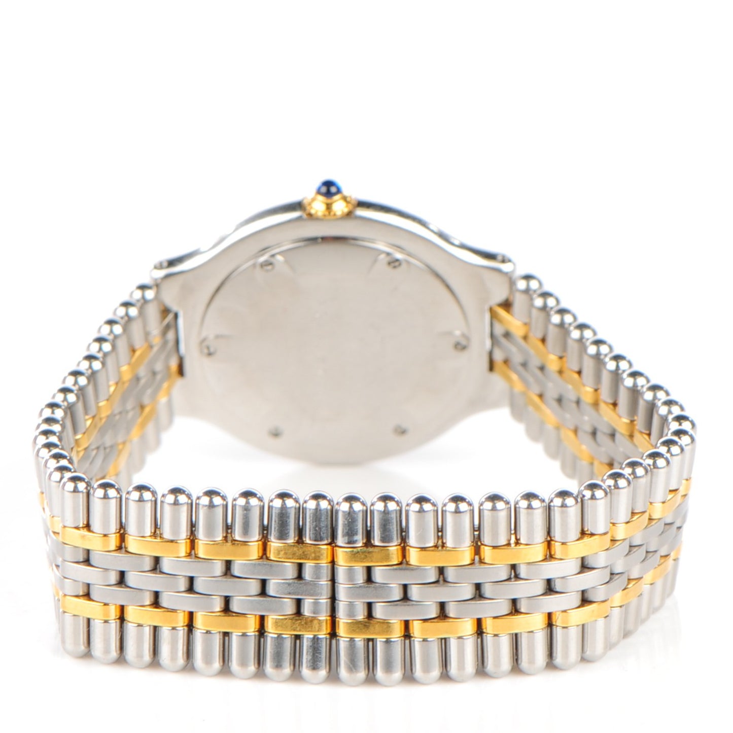 Stainless Steel 18K Yellow Gold 31mm Must De 21 Bullet Link Quartz Watch