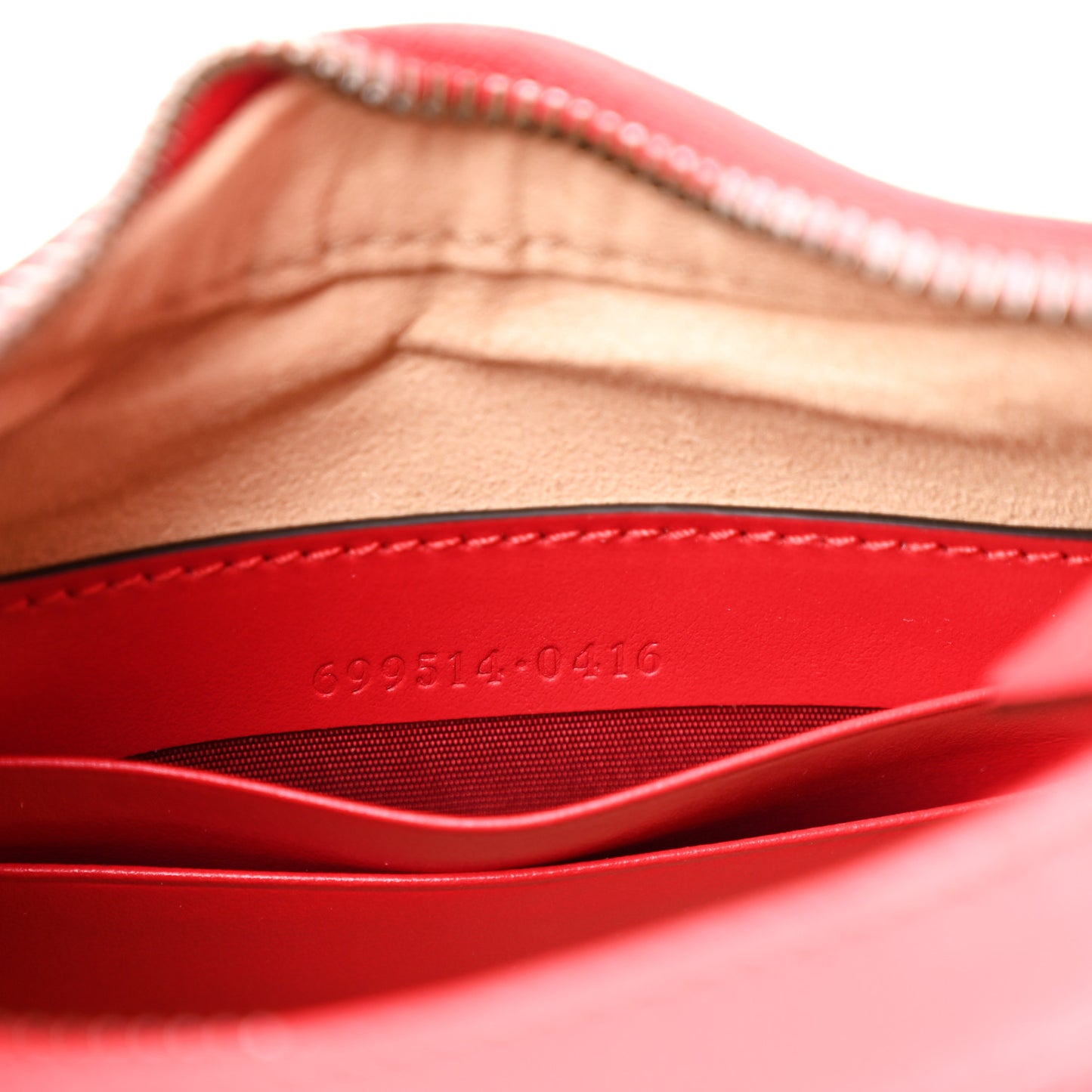 Calfskin Matelasse Chevron Mini GG Marmont Half Moon Hobo Rosso