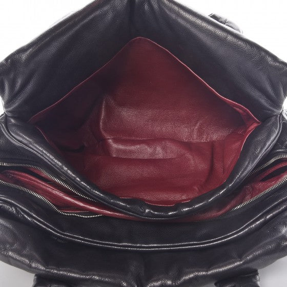 Caviar Quilted Large Coco Cocoon Tote Black