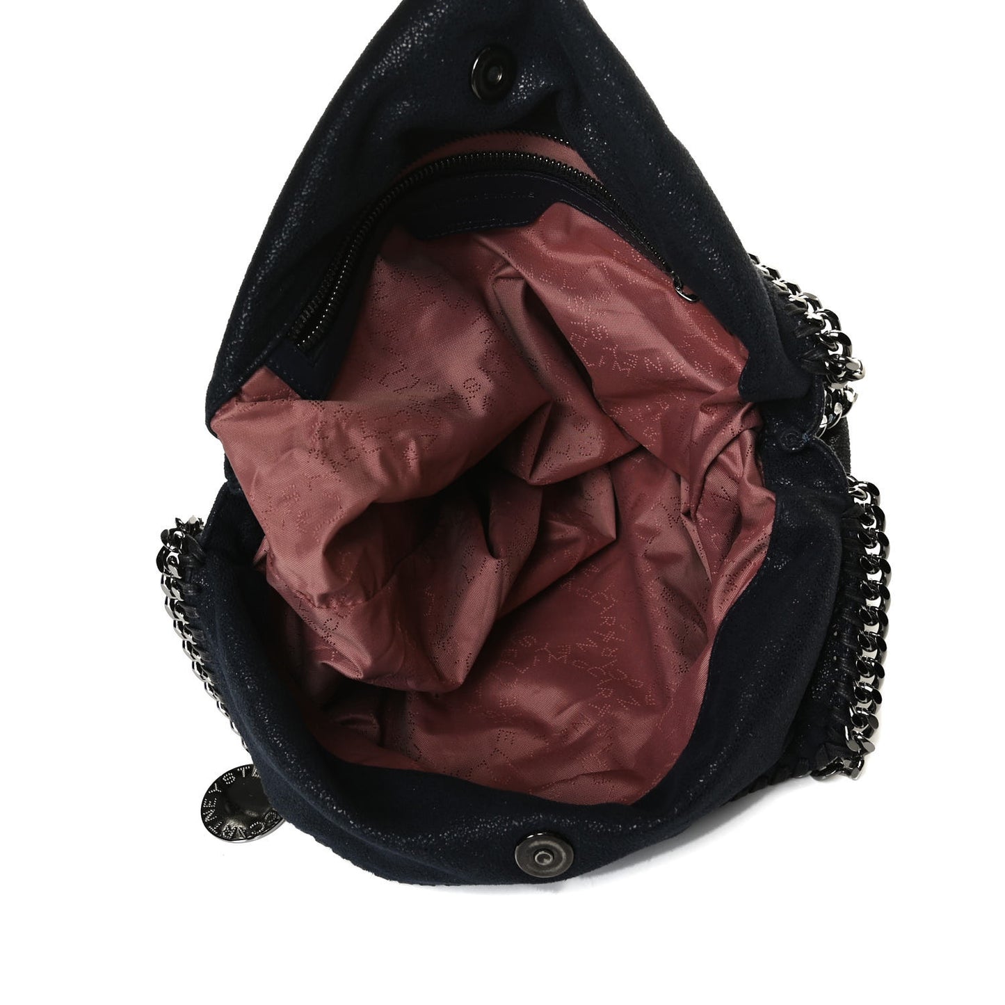 Metallic Shaggy Deer Small Falabella Tote Navy