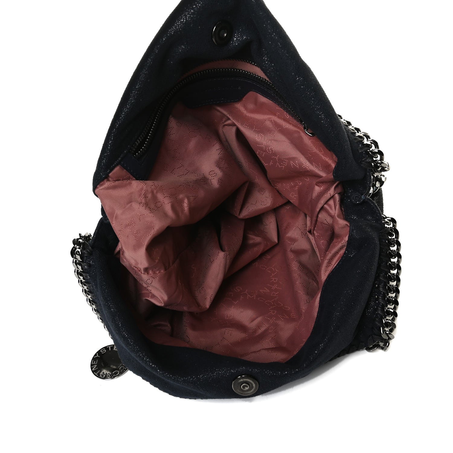 Stella McCartney Metallic Shaggy Deer Small Falabella Tote Navy 7 of 13