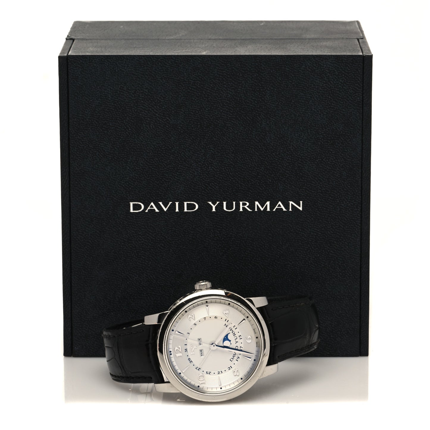 Stainless Steel Alligator 43mm Moon Day-Date Automatic Watch