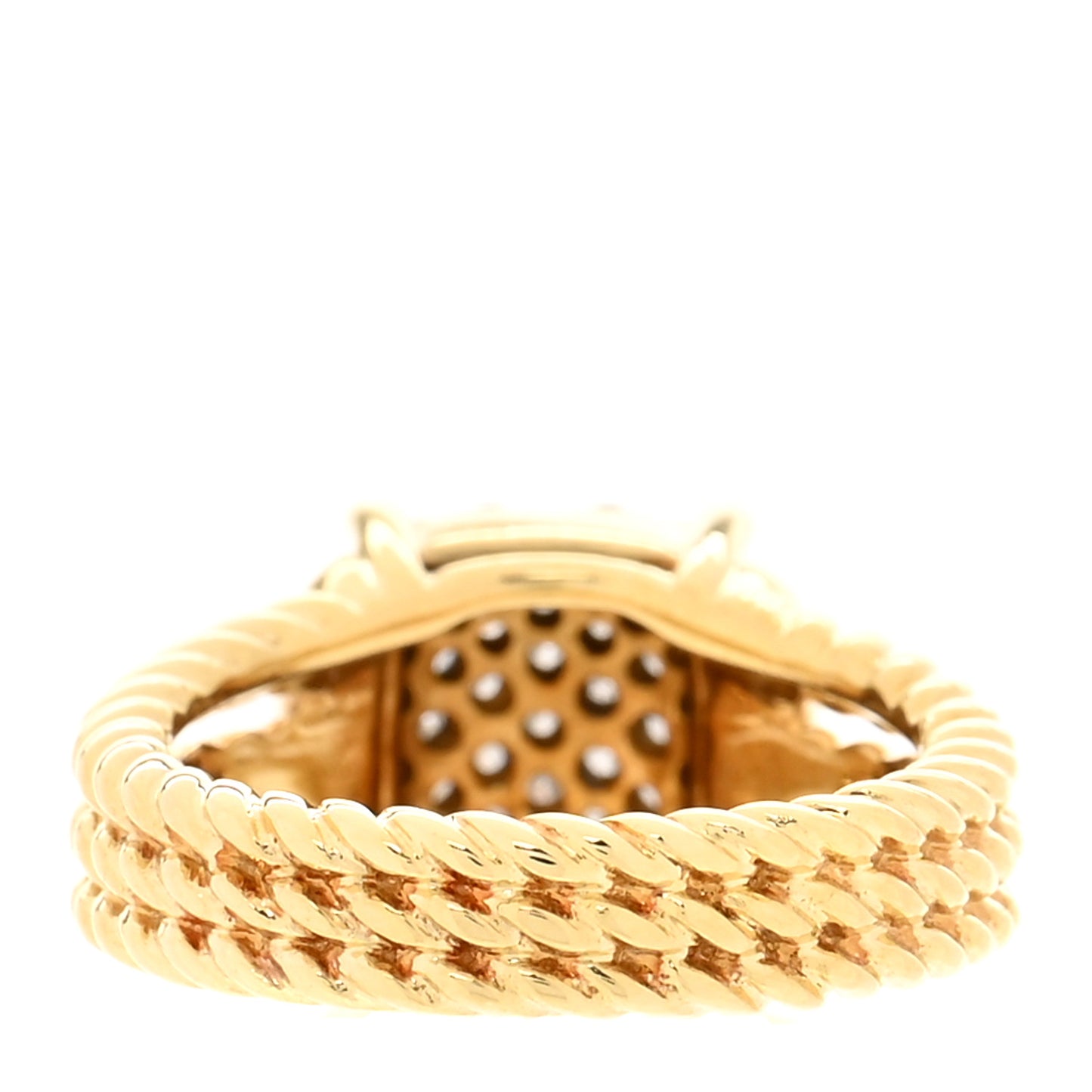 18K Yellow Gold Diamond 10mm Petite Wheaton Ring 49 5