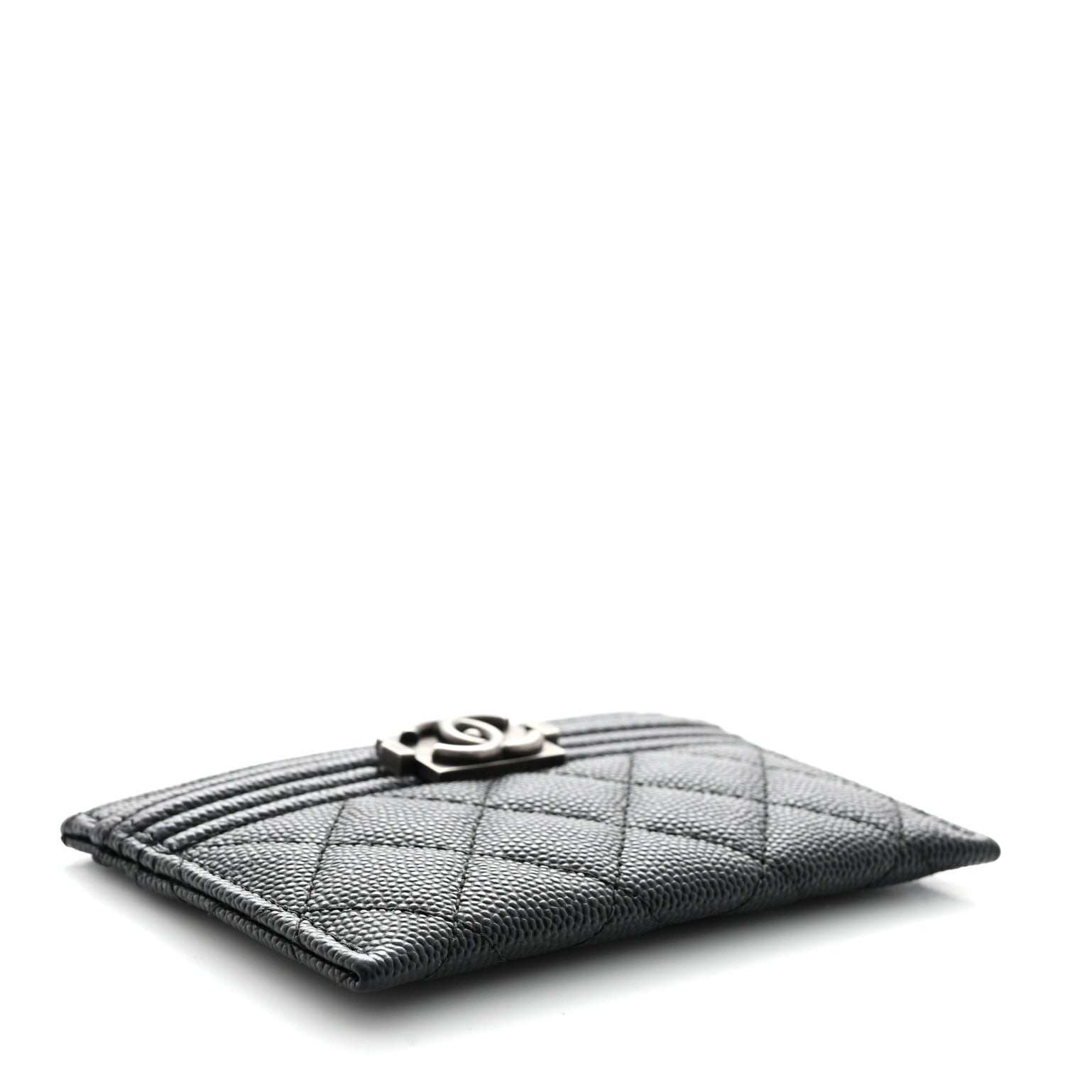 Chanel Caviar Quilted Boy Card Holder Black 4 of 9