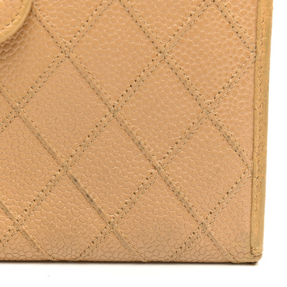 Chanel Caviar Diamond Stitched French Wallet Beige 11 of 15