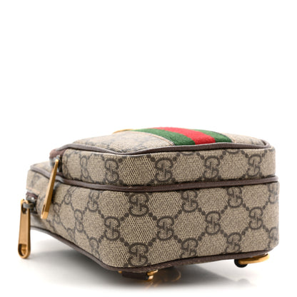Gucci GG Supreme Monogram Web Mini Ophidia Messenger Brown 4 of 11