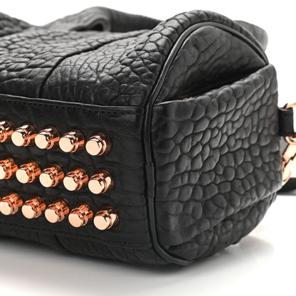 Alexander Wang Pebbled Lambskin Mini Rockie Black Rose Gold Hardware 8 of 8
