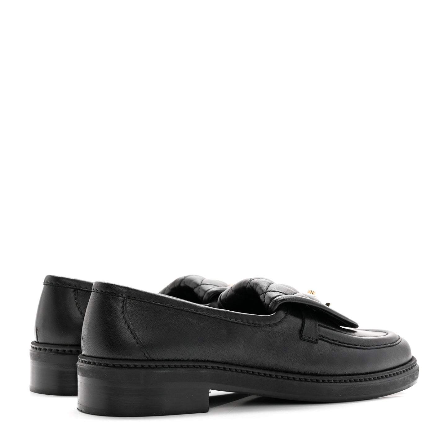 Lambskin Quilted CC Turnlock Loafers 36.5 Black