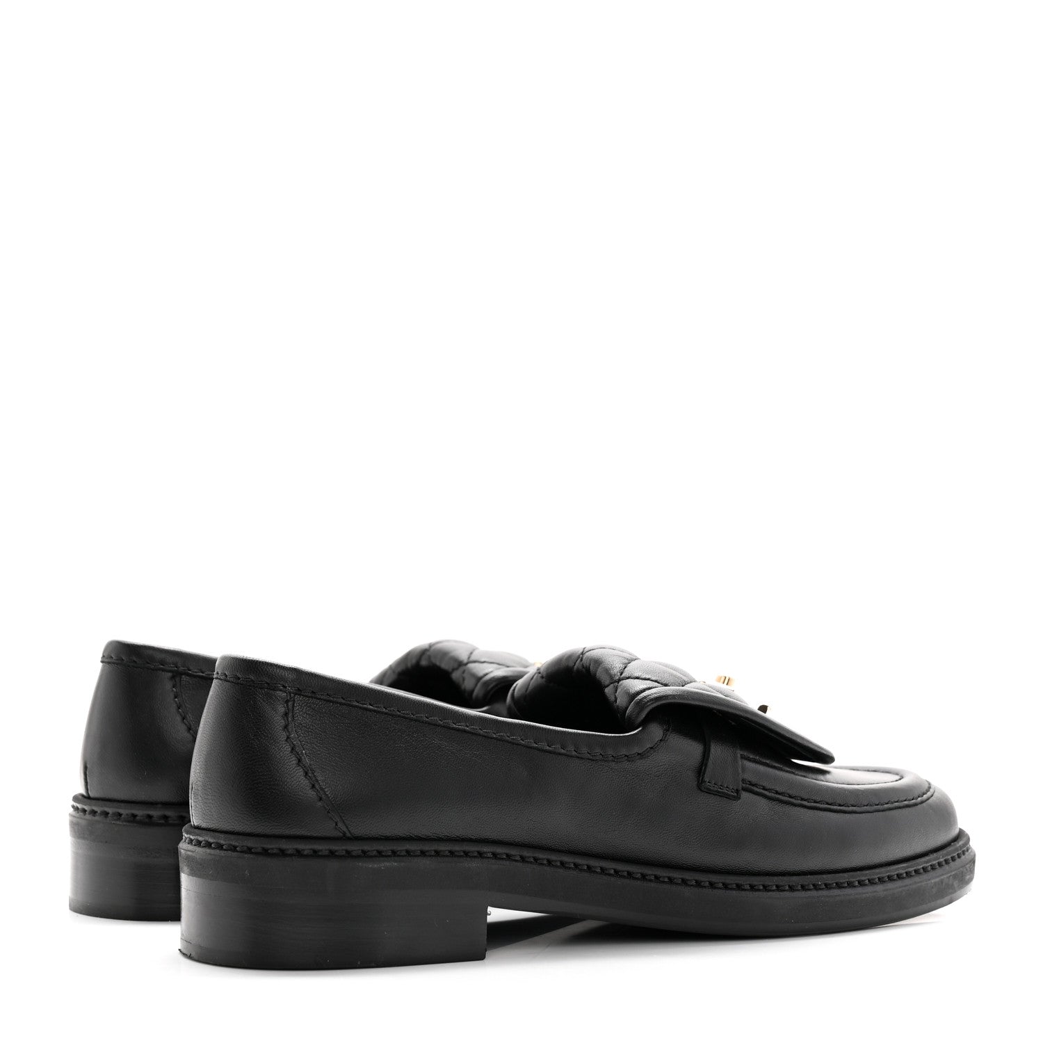 Chanel Lambskin Quilted CC Turnlock Loafers 36.5 Black 4 of 15