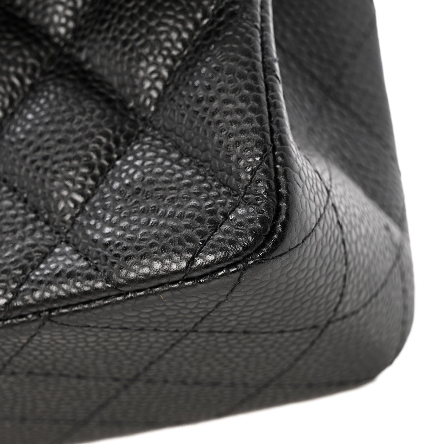 Caviar Quilted Small Double Flap Black
