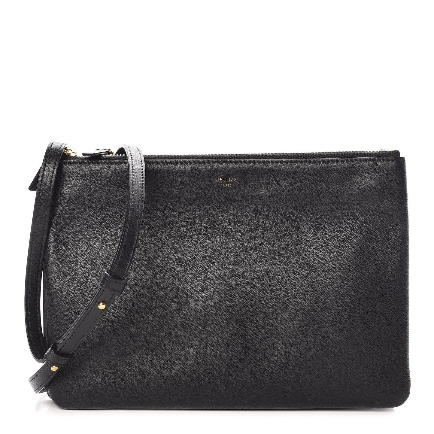 Lambskin Large Trio Crossbody Bag Black