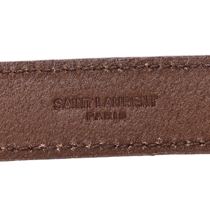 Saint Laurent Vegetable Tanned Cassandre Belt 85 34 Dark Brown Chocolate 3 of 6
