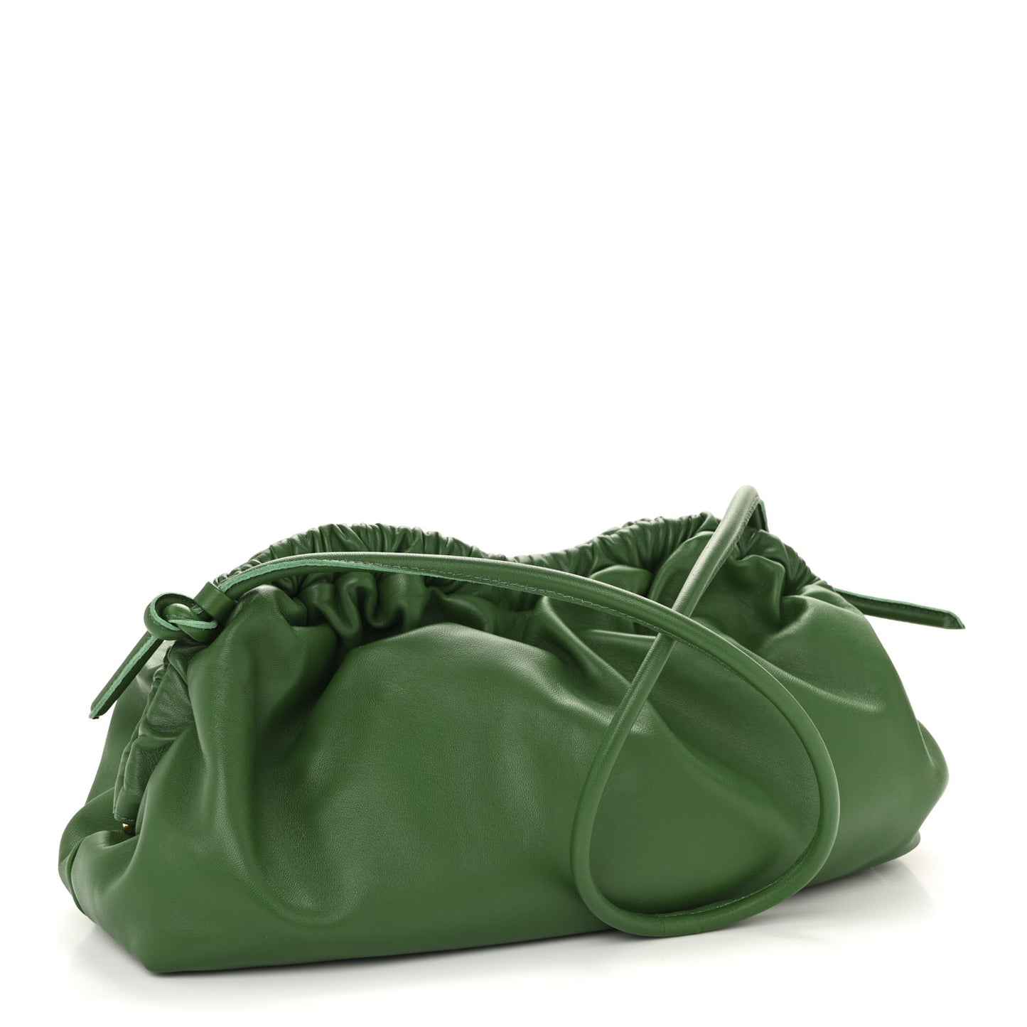 Lambskin Cloud Oversized Clutch Leaf