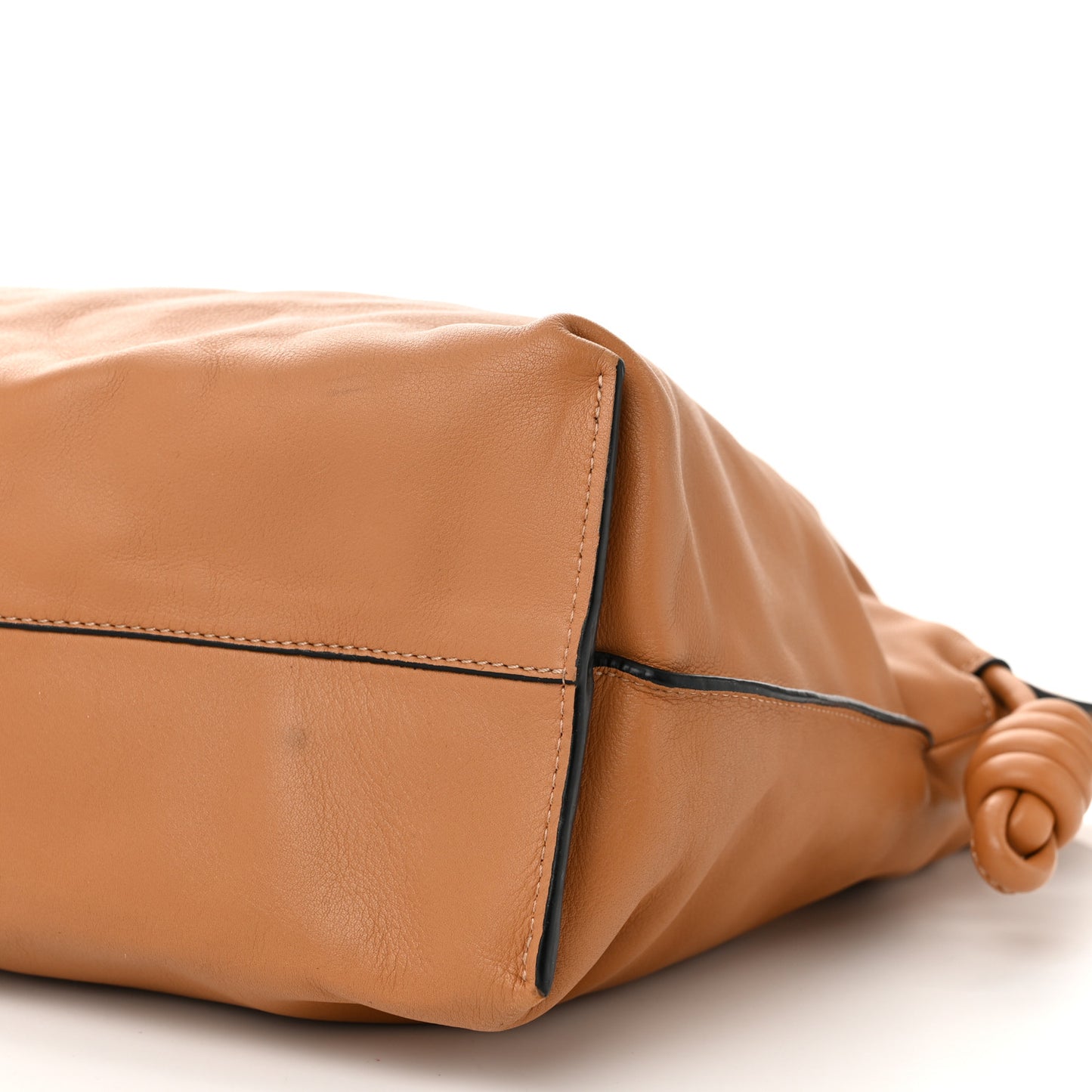 Calfskin Large Flamenco Knot Bag Warm Desert