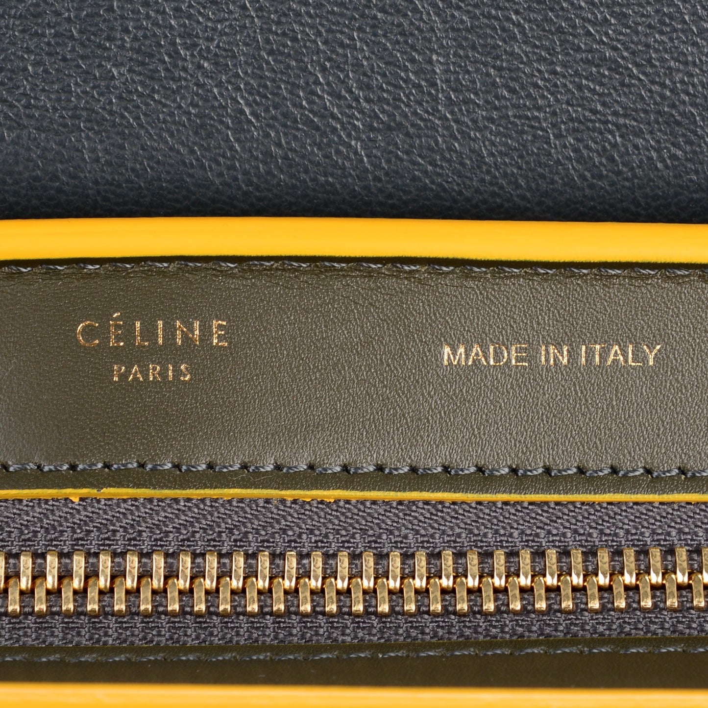 Smooth Calfskin Small Tri-Color Trapeze Yellow