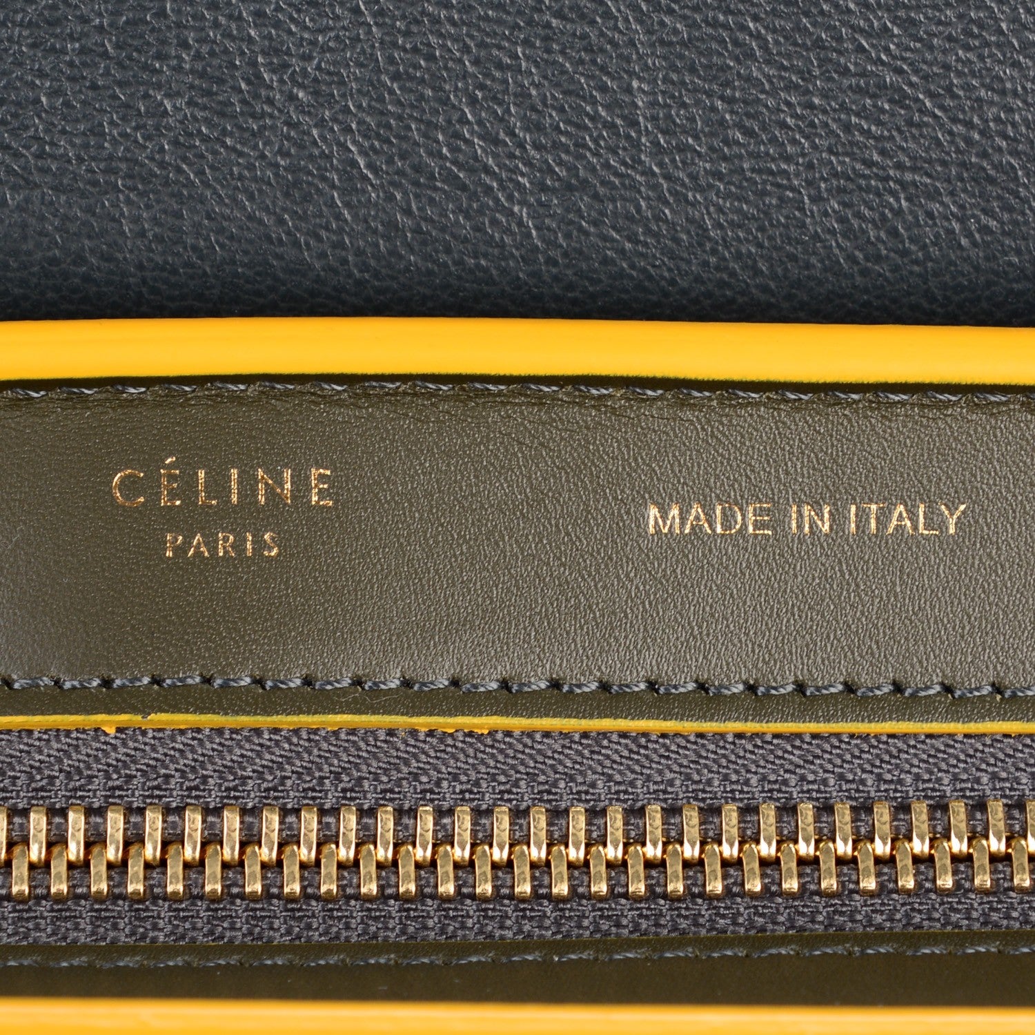 Celine Smooth Calfskin Small Tri-Color Trapeze Yellow 5 of 8