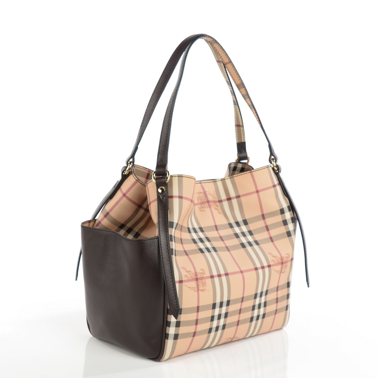 Burberry Haymarket Check Small Canterbury Tote Chocolate 6 of 12