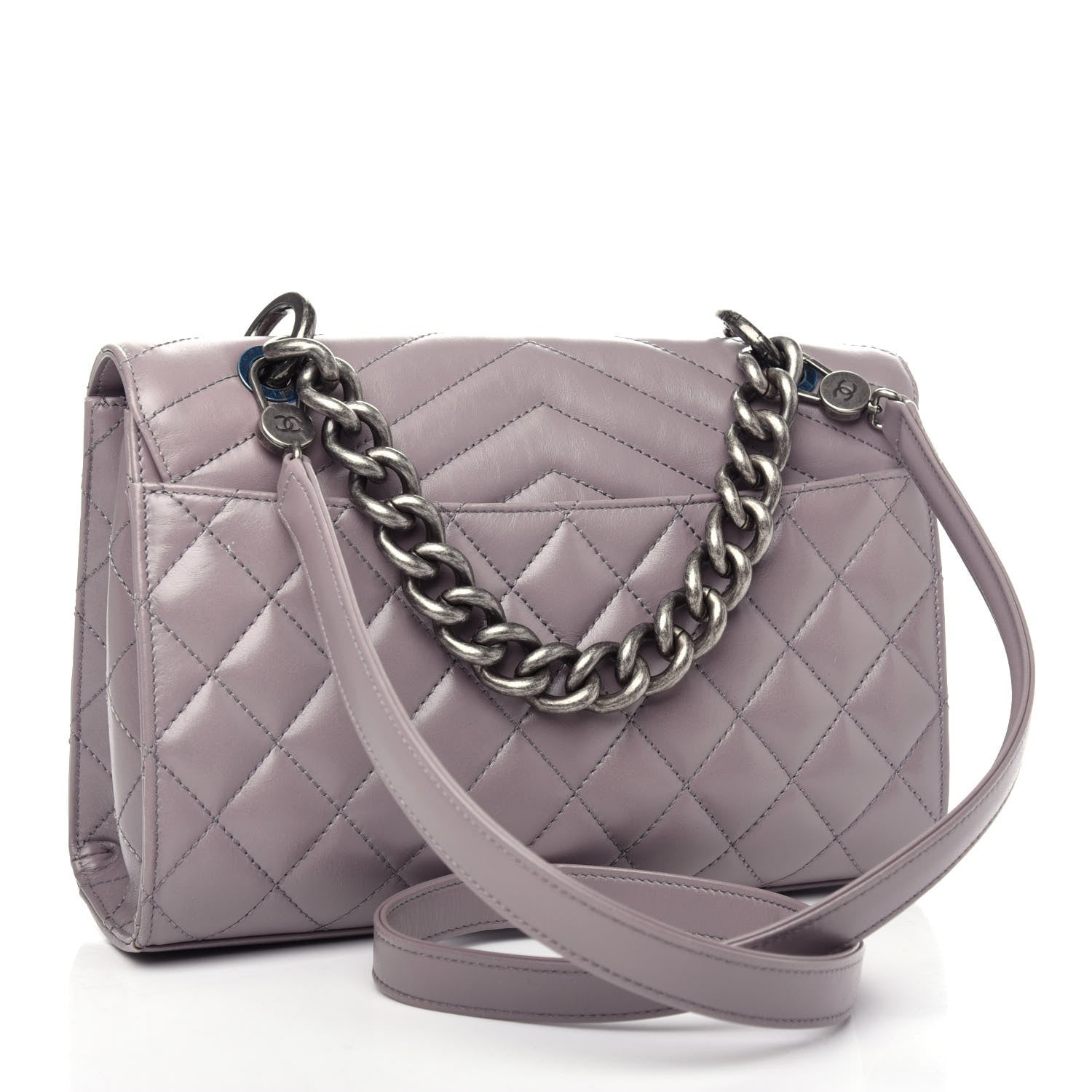 Chanel Calfskin Quilted Mad About Quilting Medium Flap Light Purple 3 of 10