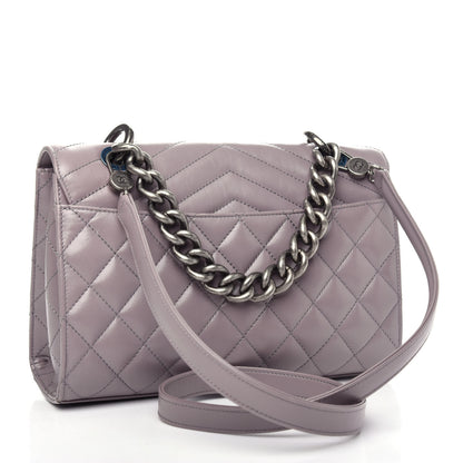 Chanel Calfskin Quilted Mad About Quilting Medium Flap Light Purple 3 of 10