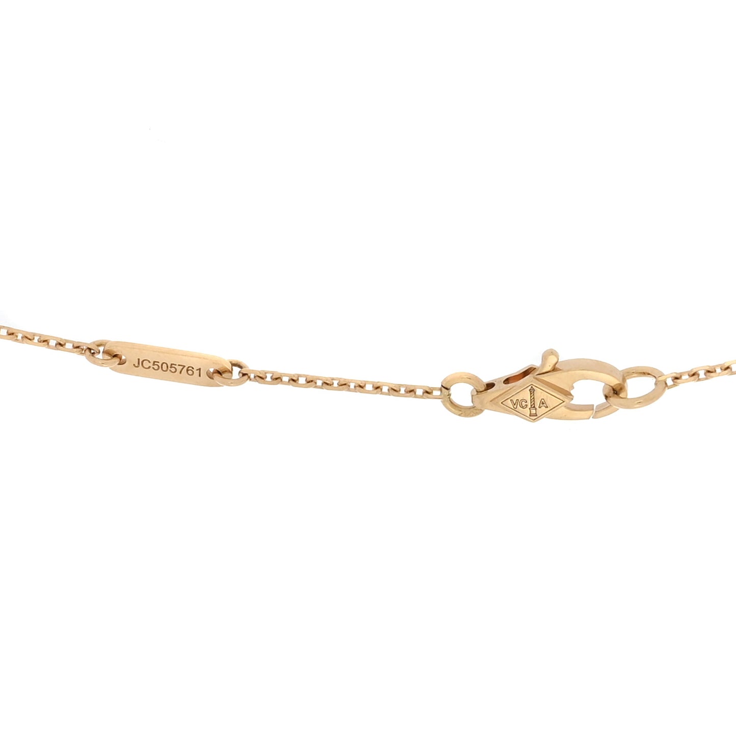 18K Yellow Gold Mother of Pearl Sweet Alhambra Pendant Necklace