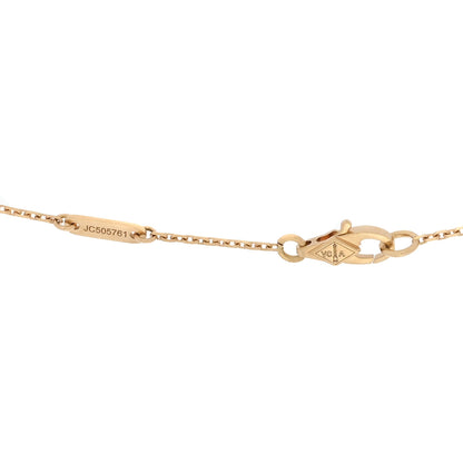 Van Cleef & Arpels 18K Yellow Gold Mother of Pearl Sweet Alhambra Pendant Necklace 3 of 5