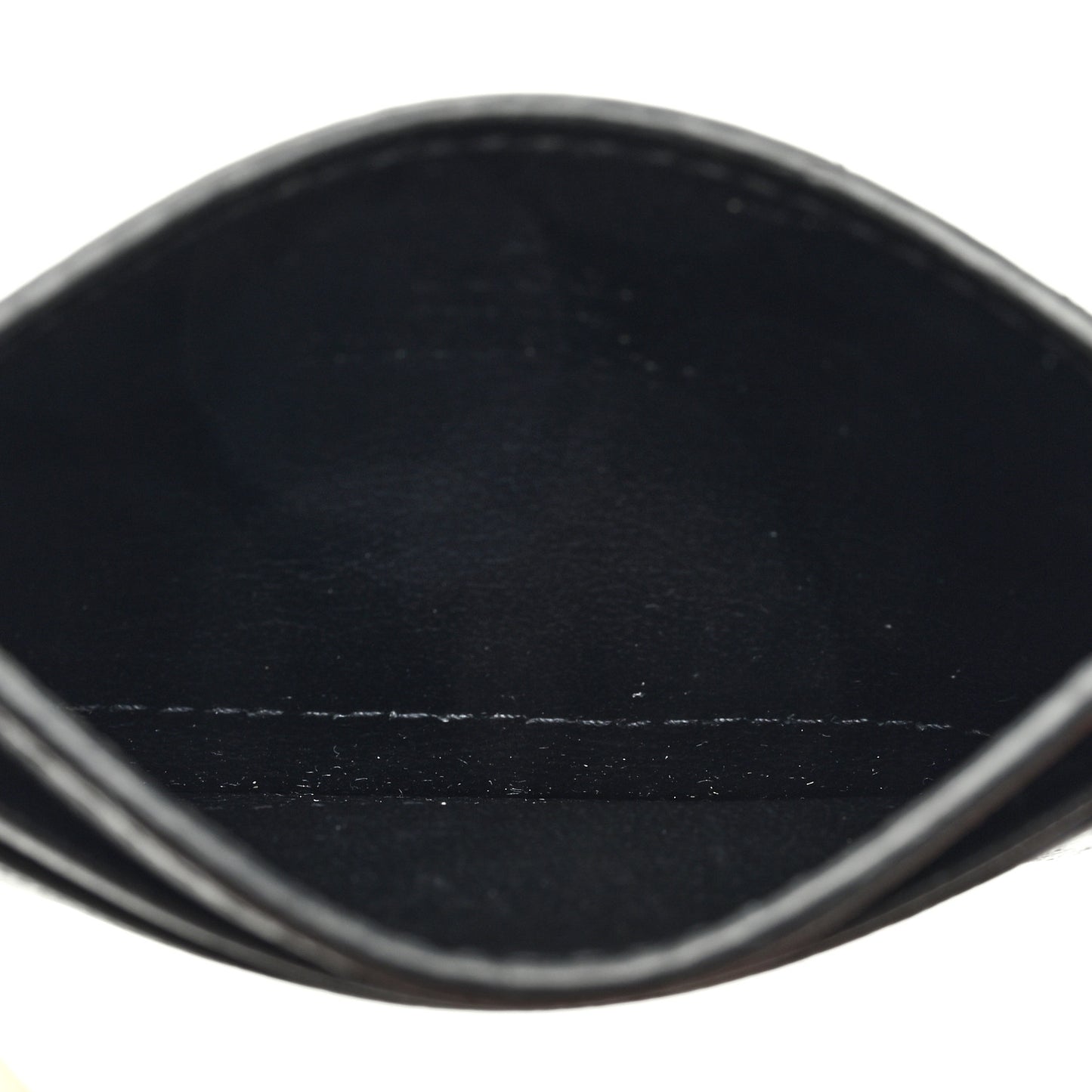 Pebbled Calfskin Animalier Card Holder Black
