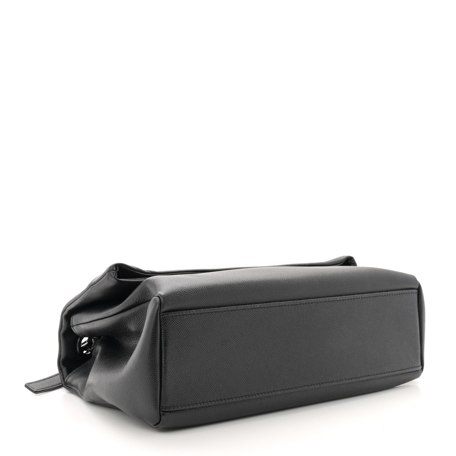 Saint Laurent Grain De Poudre Medium West Hollywood Monogram Fold-Over Black 4 of 10