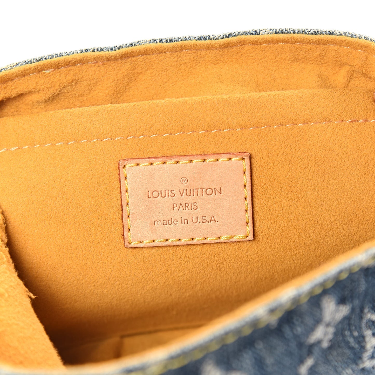 Monogram Denim Mini Pleaty Blue