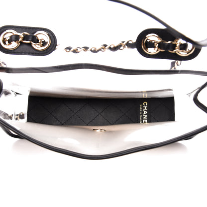 Chanel Lambskin PVC Medium Coco Sand Flap Black 5 of 10